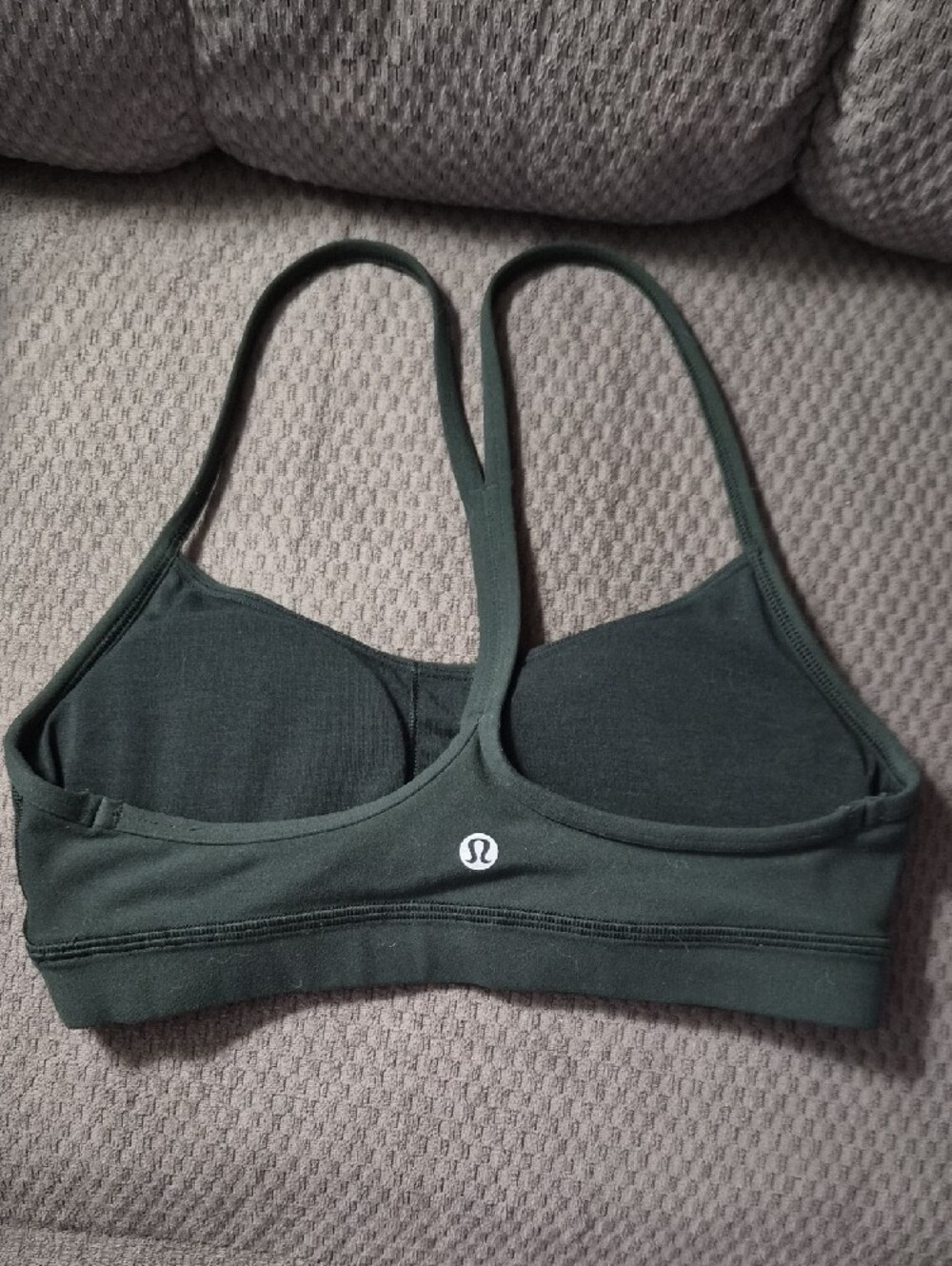 lululemon Rainforest Green Flow Y Bra Nulu Size 6 - Picture 3 of 4